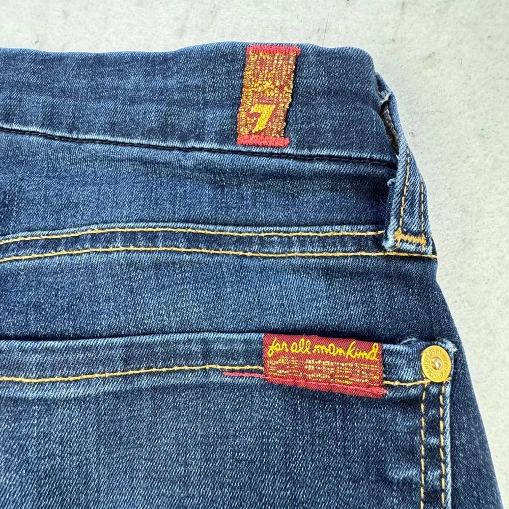 7 For All Mankind Kimmie Bootcut Jeans Womens 28 Dark Mid Rise Stretch Denim
